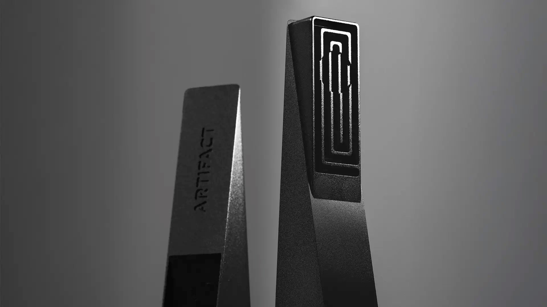 Tempest magnetic cooling pipe opened to show the Labyrinth pathway and engraved Artifact logo